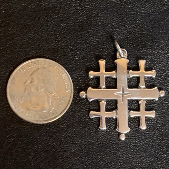 James Avery Pendant Jerusalem Cross Sterling Silver Retired - Picture 6 of 9
